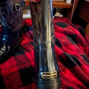 Michael Kors Black and Brown Patterned Boots